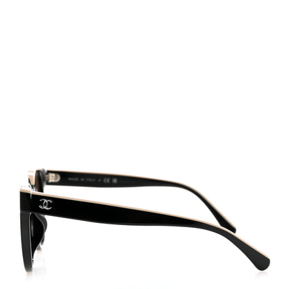 Chanel Acetate CC Butterfly Sunglasses 5414-A Black Beige 3 of 8
