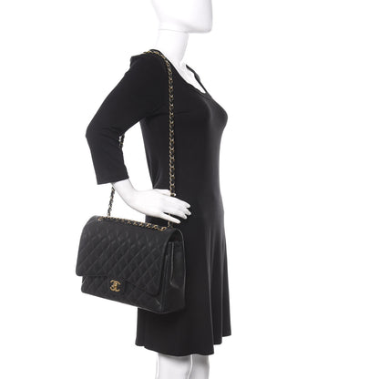 Chanel Caviar Quilted Maxi Double Flap Black 2 of 17