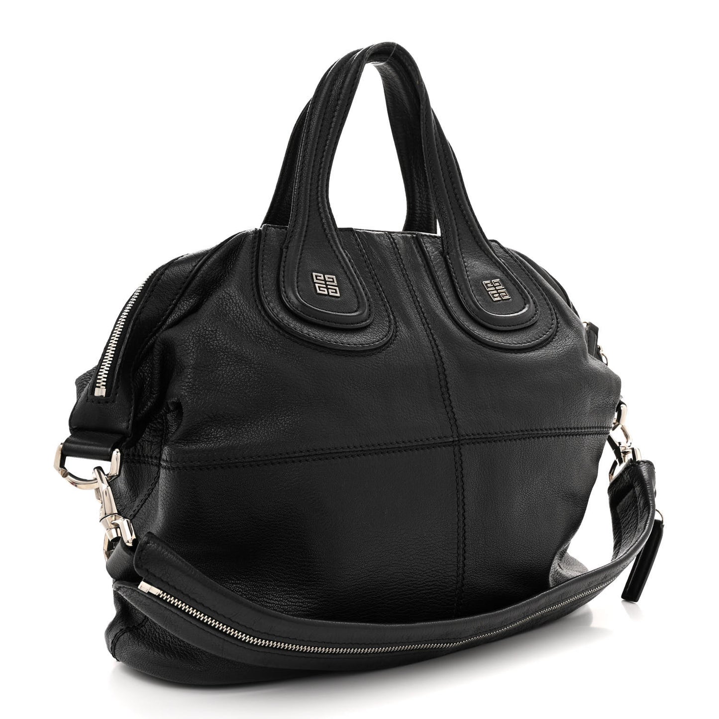 Waxy Grained Calfskin Medium Nightingale Black