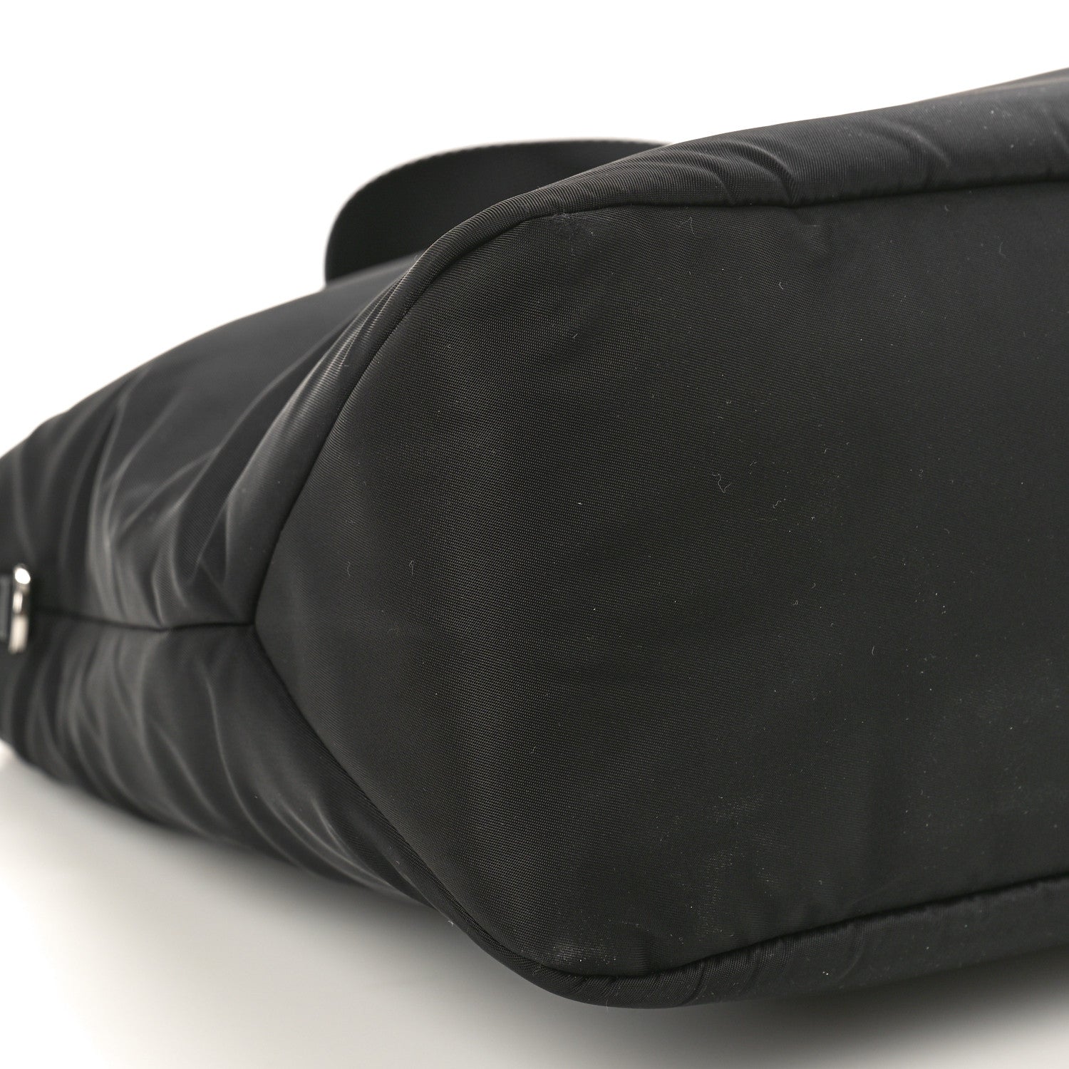 Prada Re-Nylon Nappa Triangle Medium Double Handled Tote Black 10 of 11