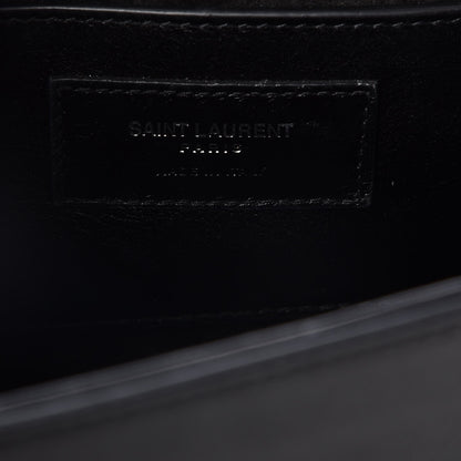 Saint Laurent Calfskin Crystal Star Medium Monogram Kate Satchel Black 6 of 9