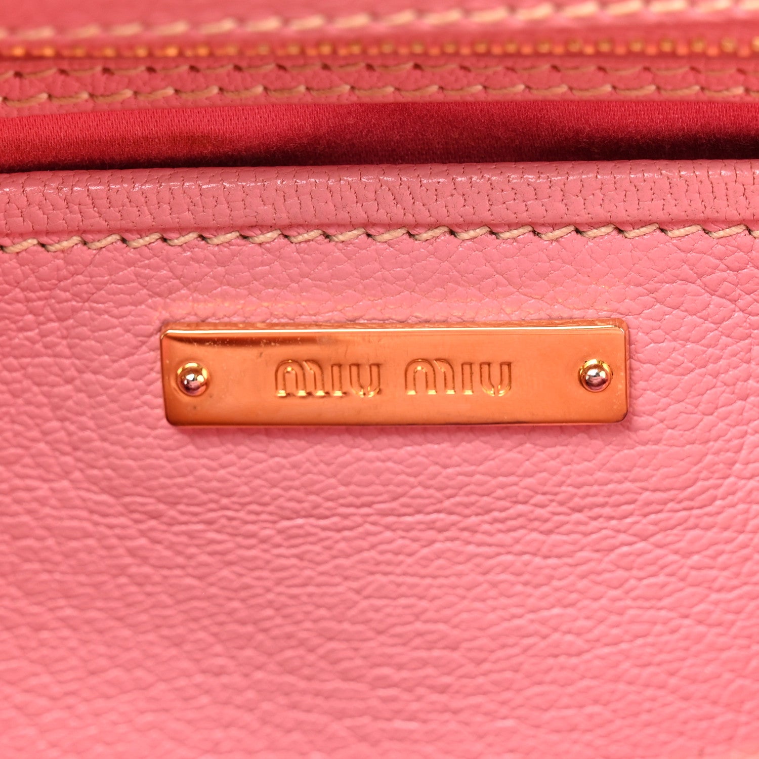 Miu Miu Goatskin Madras Bauletto Peonia 1814681 – FASHIONPHILE