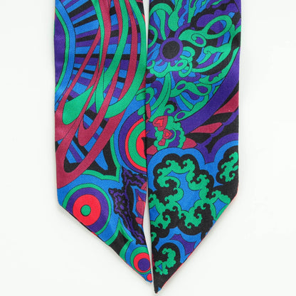 Hermes Silk L'Ivresse De L'Infini Twilly Rouge Violet Vert 4 of 4