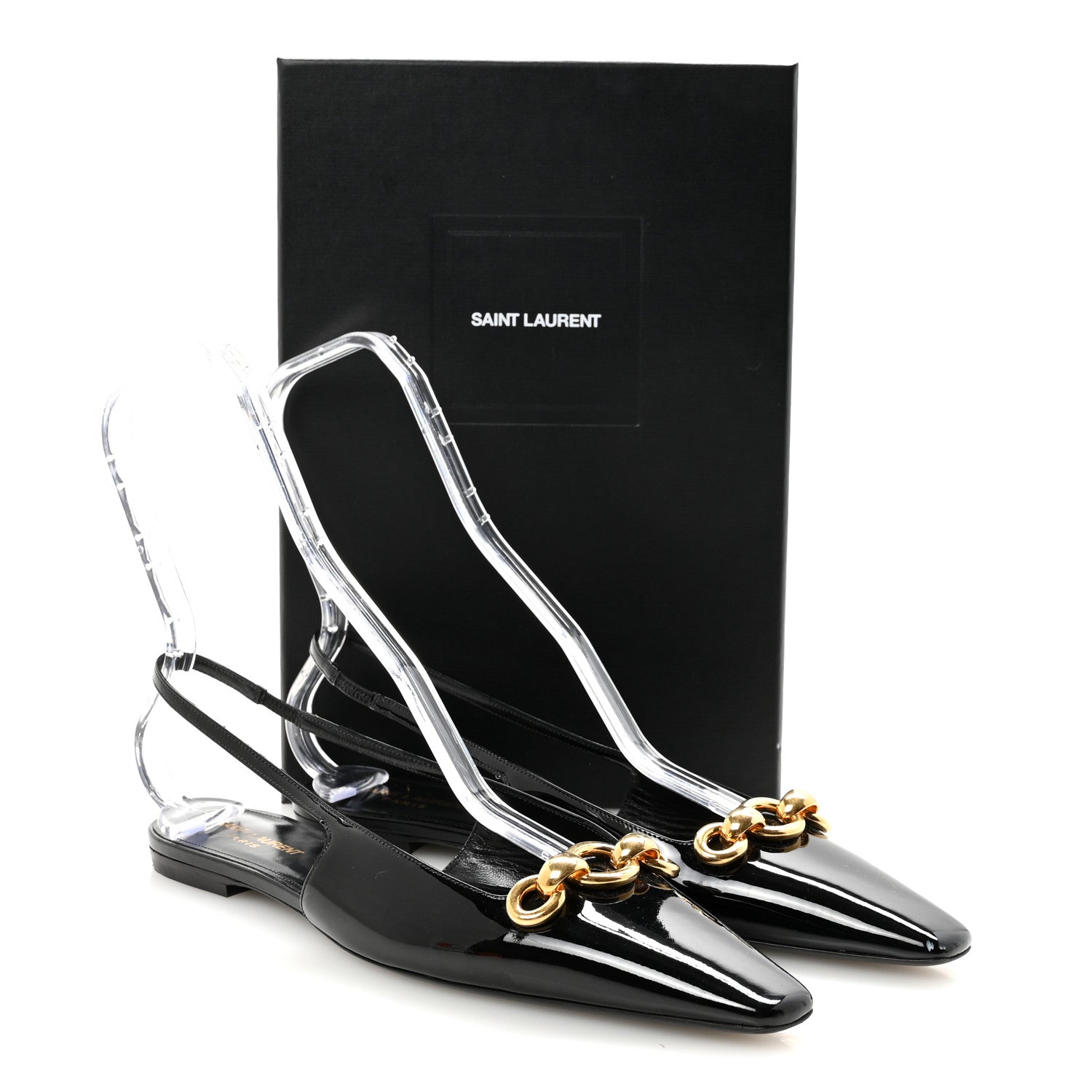 Saint Laurent Vernice Grupy Silvana 05 Slingback Flats 41 Black 10 of 10