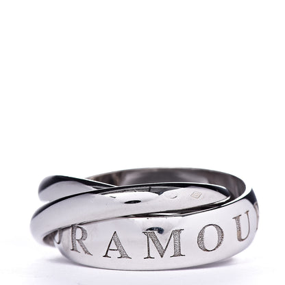 Cartier 18K White Gold 98 Xmas Limited Trinity Ring 51 5.75 3 of 5