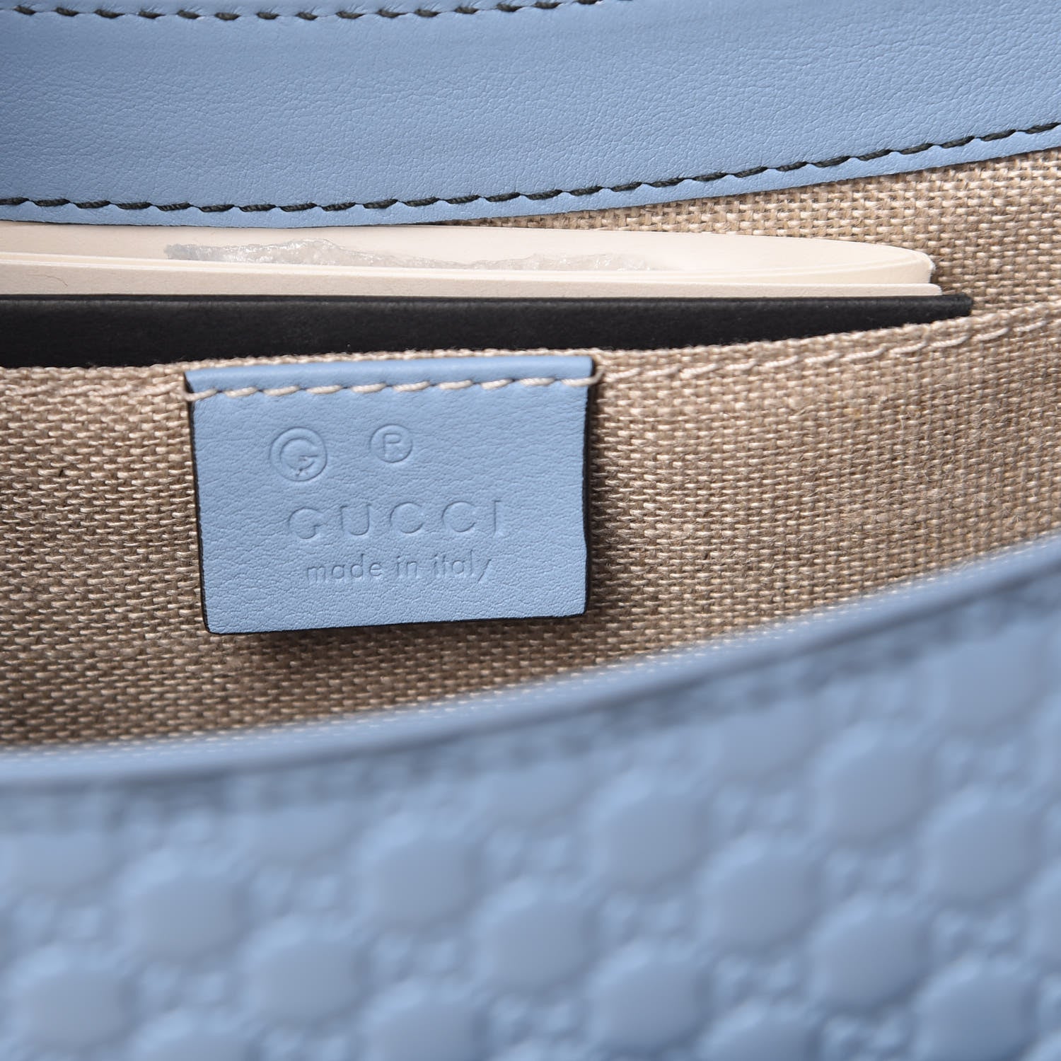 Gucci Microguccissima Medium Emily Chain Shoulder Bag Mineral Blue 6 of 9