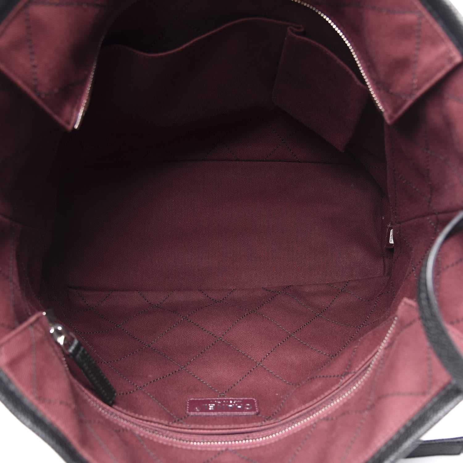 Chanel Grained Calfskin Quilted Small Daily Shopping Tote Black 5 of 12