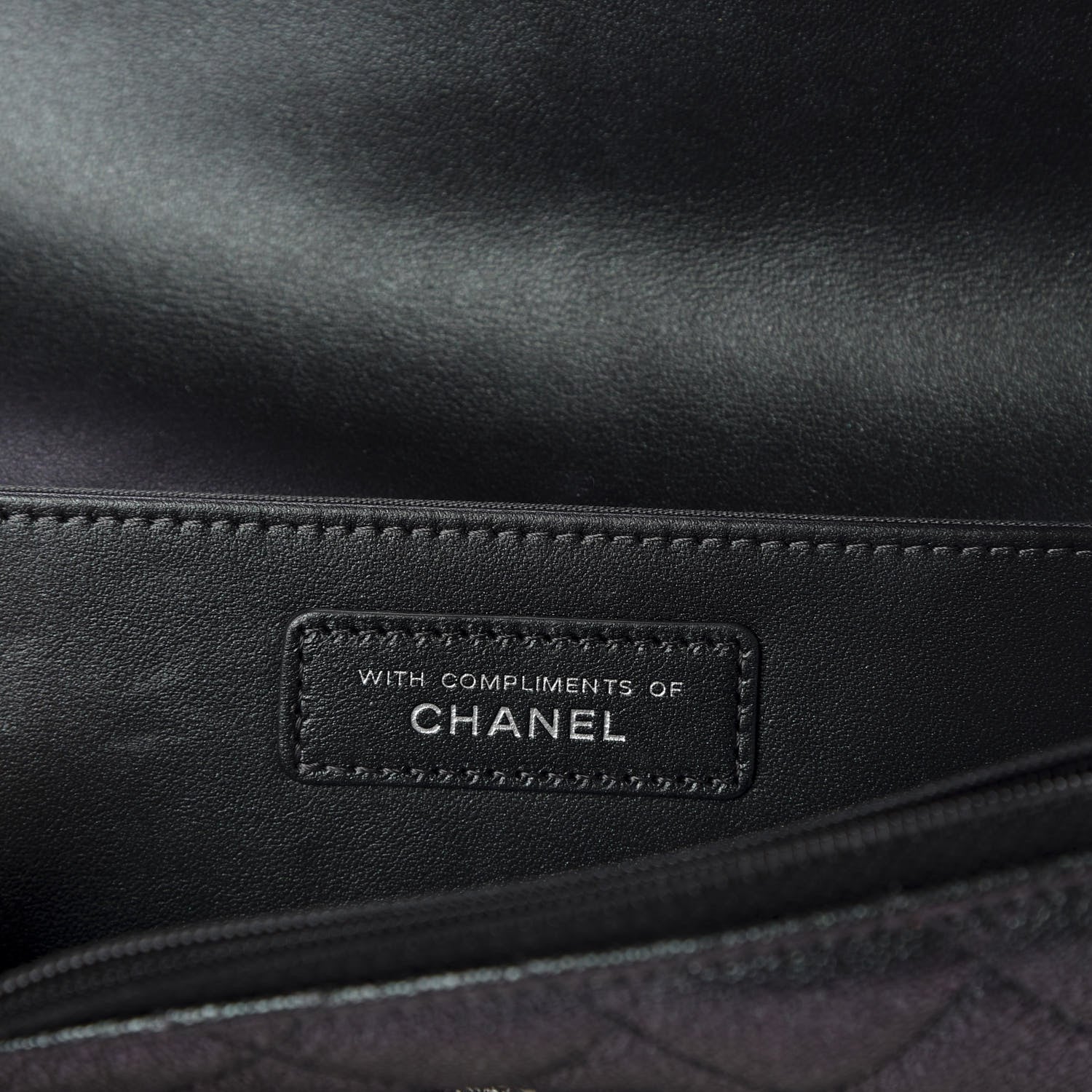 Chanel Iridescent Caviar Quilted Classic Pouch Clutch Black 6 of 10