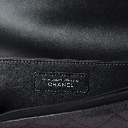 Chanel Iridescent Caviar Quilted Classic Pouch Clutch Black 6 of 10