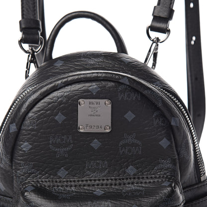 MCM Visetos Side Stud X-Mini Stark Bebe Boo Backpack Black 9 of 9