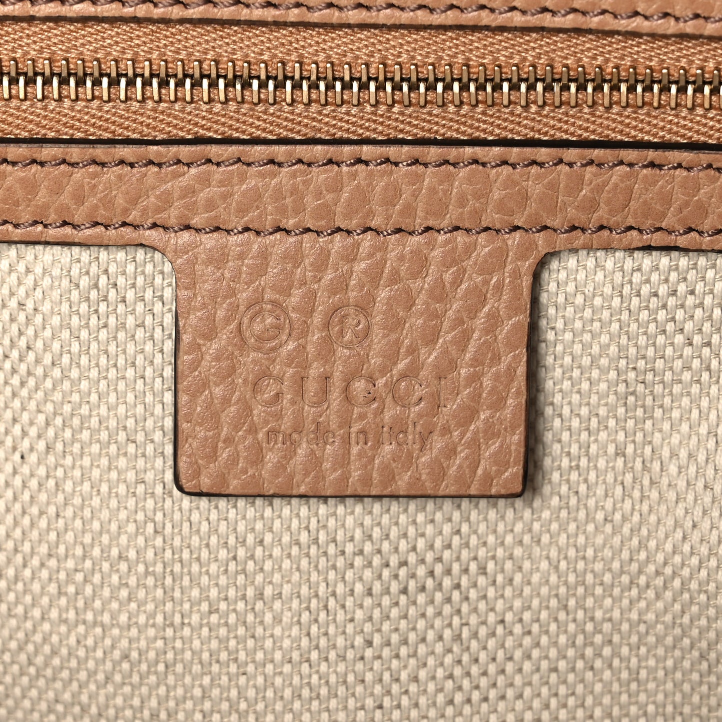 Dollar Calfskin Large Soho Top Handle Satchel Camelia