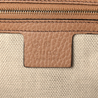 Gucci Dollar Calfskin Large Soho Top Handle Satchel Camelia 6 of 11