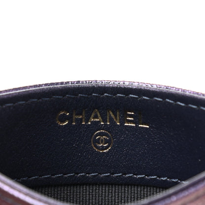 Chanel Iridescent Caviar Quilted Card Holder Dark Blue 6 of 9