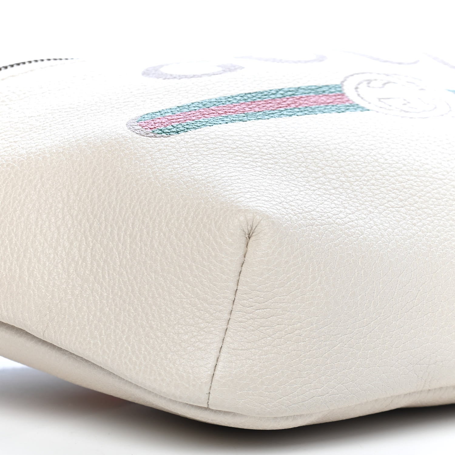 Gucci Grained Calfskin Logo Belt Bag White 7 of 8