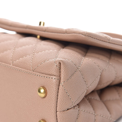 Chanel Caviar Quilted Mini Coco Handle Flap Beige 9 of 11