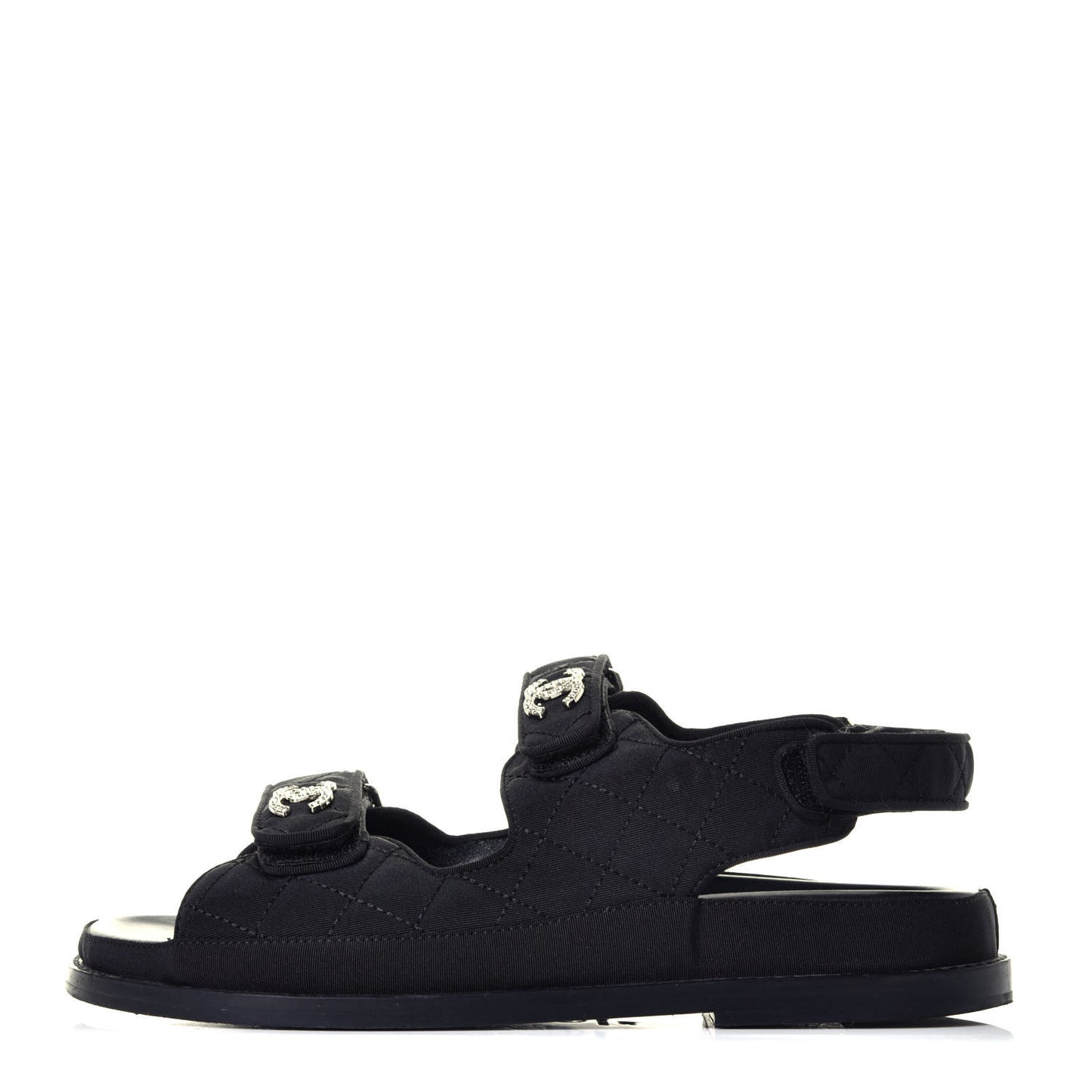 Fabric Velcro Dad Sandals 39 Black