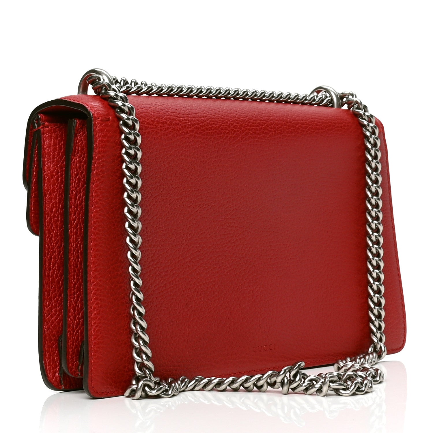Gucci Dollar Calfskin Swarovski Crystal Small Dionysus Shoulder Bag Hibiscus Red 2 of 4