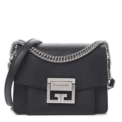 Givenchy Goatskin Mini GV3 Shoulder Bag Black 1 of 11