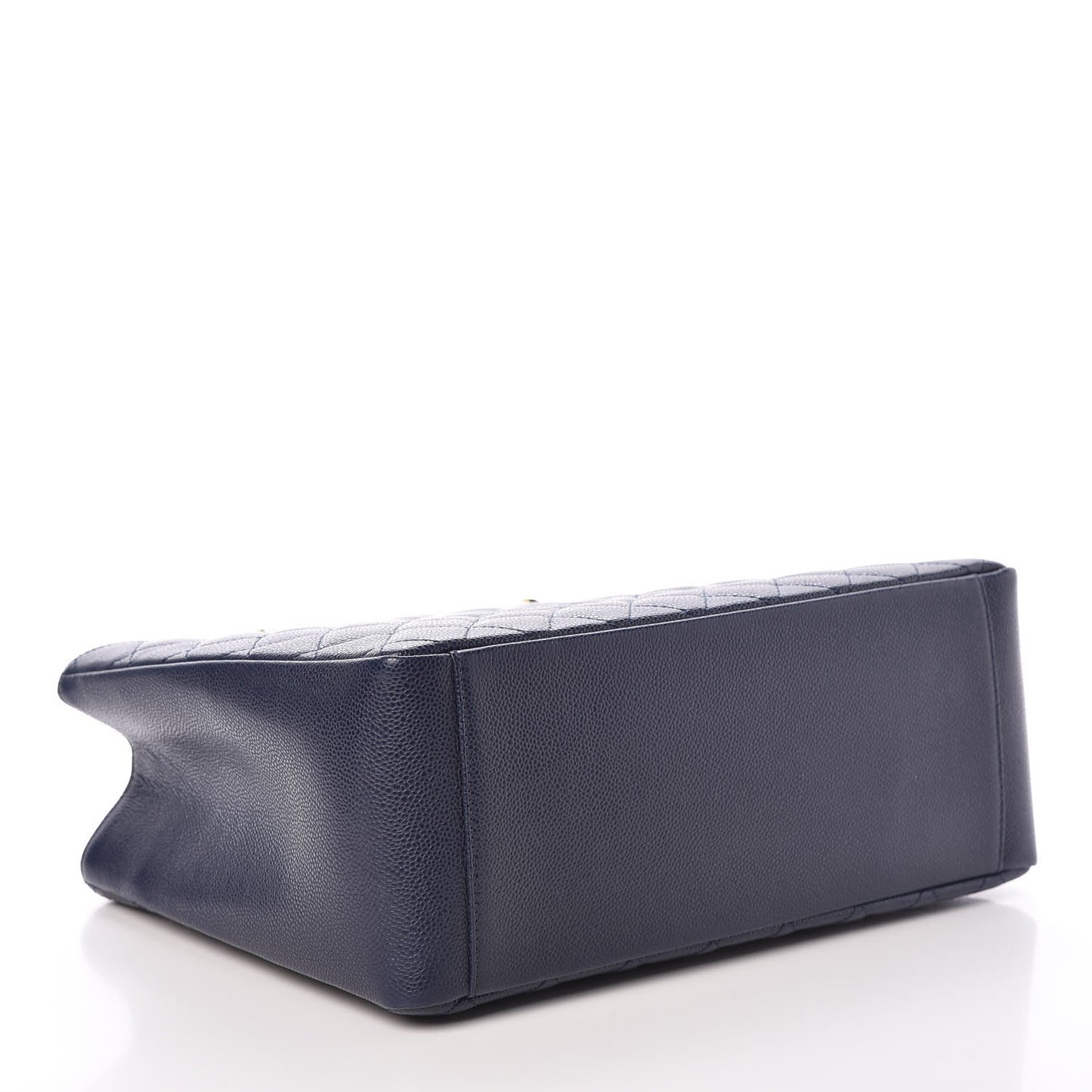 Caviar Quilted Grand Shopping Tote GST Dark Navy Blue