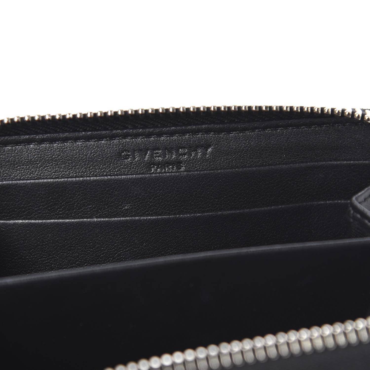 Givenchy Calfskin Iconic Bambi Print Mini Zip Wallet Black White 5 of 7