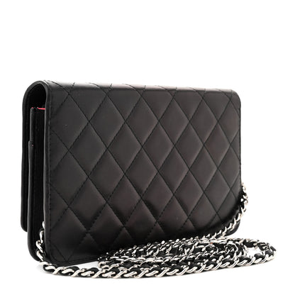 Chanel Calfskin Quilted Cambon Wallet on Chain WOC Black 3 of 16