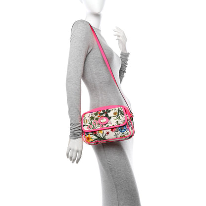 Gucci Canvas Flora Floral Shoulder Bag White Fuchsia Fluo 2 of 13