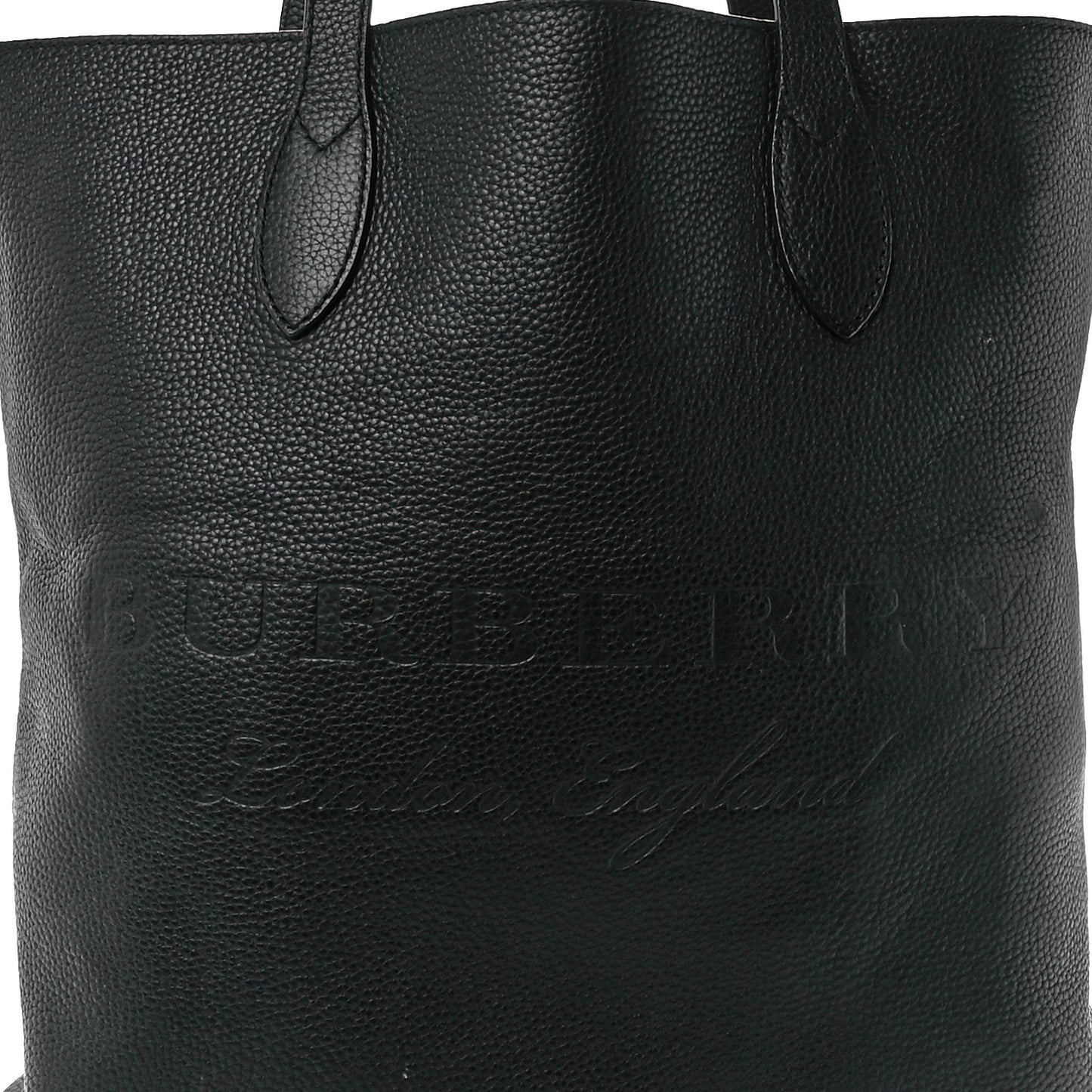 Grainy Calfskin Remington Tote Black