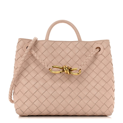 Bottega Veneta Nappa Intrecciato Small Andiamo Shoulder Bag Nude 1 of 10