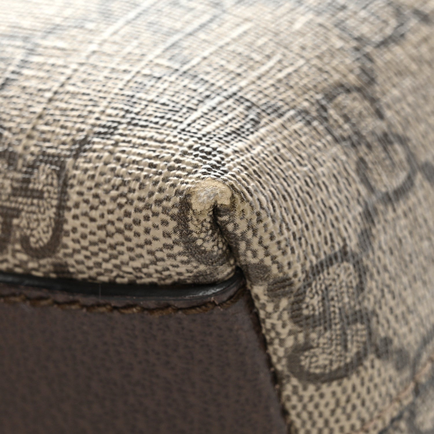 Gucci GG Supreme Monogram Textured Dollar Calfskin Web Small Ophidia Dome Shoulder Bag Beige Ebony New Acero 12 of 12