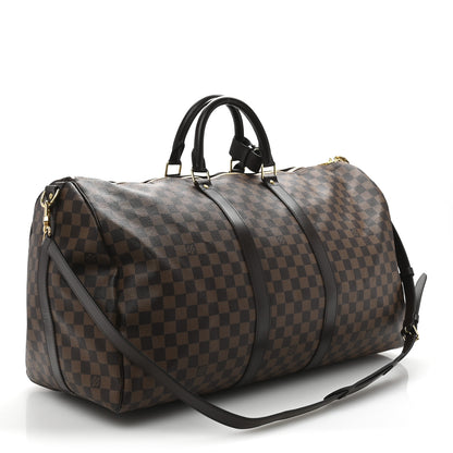 Louis Vuitton Damier Ebene Keepall Bandouliere 55 2 of 13
