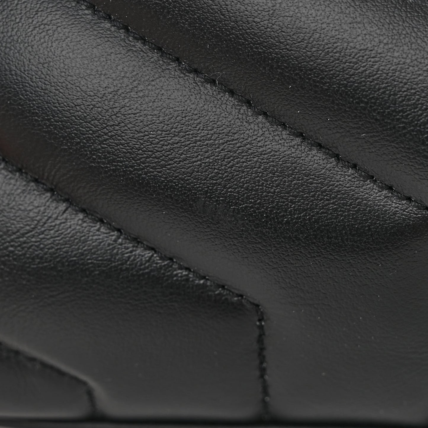 Calfskin Y Quilted Monogram Monochrome Medium Loulou Chain Satchel Black