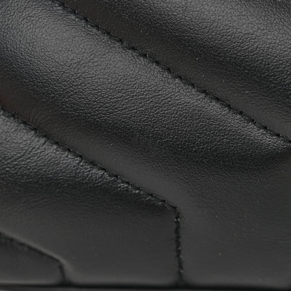 Saint Laurent Calfskin Y Quilted Monogram Monochrome Medium Loulou Chain Satchel Black 11 of 11