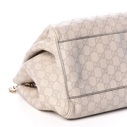 Gucci Guccissima Signature Medium Emily Shoulder Bag Mystic White 9 of 10
