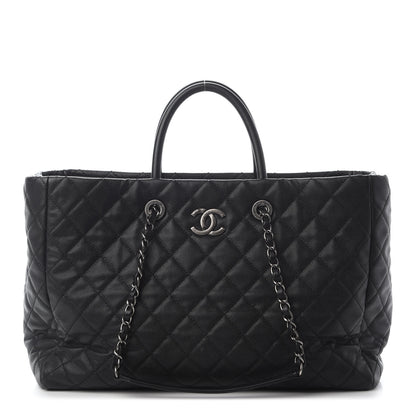 Chanel Caviar Quilted Large Coco Handle Shopping Tote Black 1 of 11