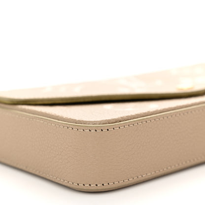 Louis Vuitton Empreinte Monogram Giant Felicie Pochette Tourterelle Creme 8 of 10