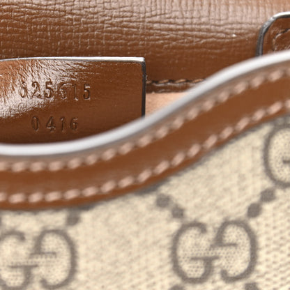 Gucci GG Supreme Monogram Mini Horsebit 1955 Crossbody Bag Beige Brown Sugar 7 of 10