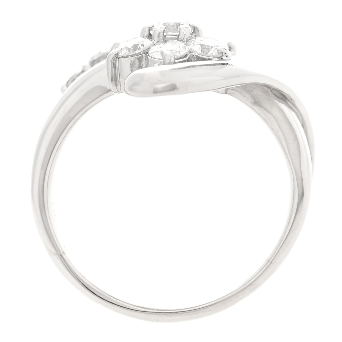 Parker & West by FASHIONPHILE Platinum Diamond 1.06ctw Flower Ring 52 6 5 of 9
