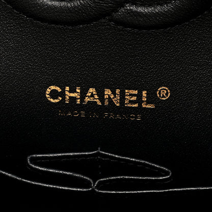 Chanel Tweed Quilted Medium Double Flap Black Ecru White 6 of 10