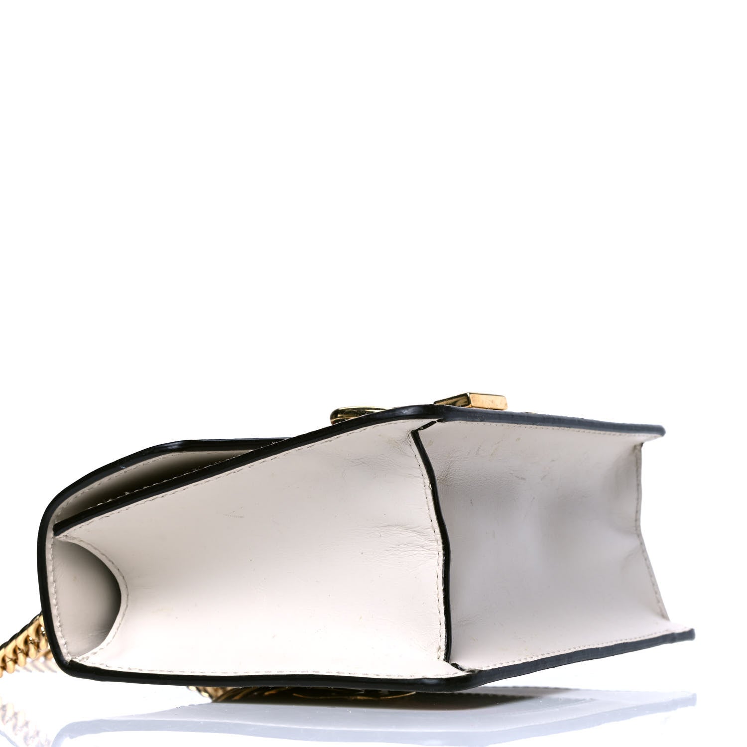 Gucci Calfskin Mini Sylvie Chain Shoulder Bag White 4 of 6