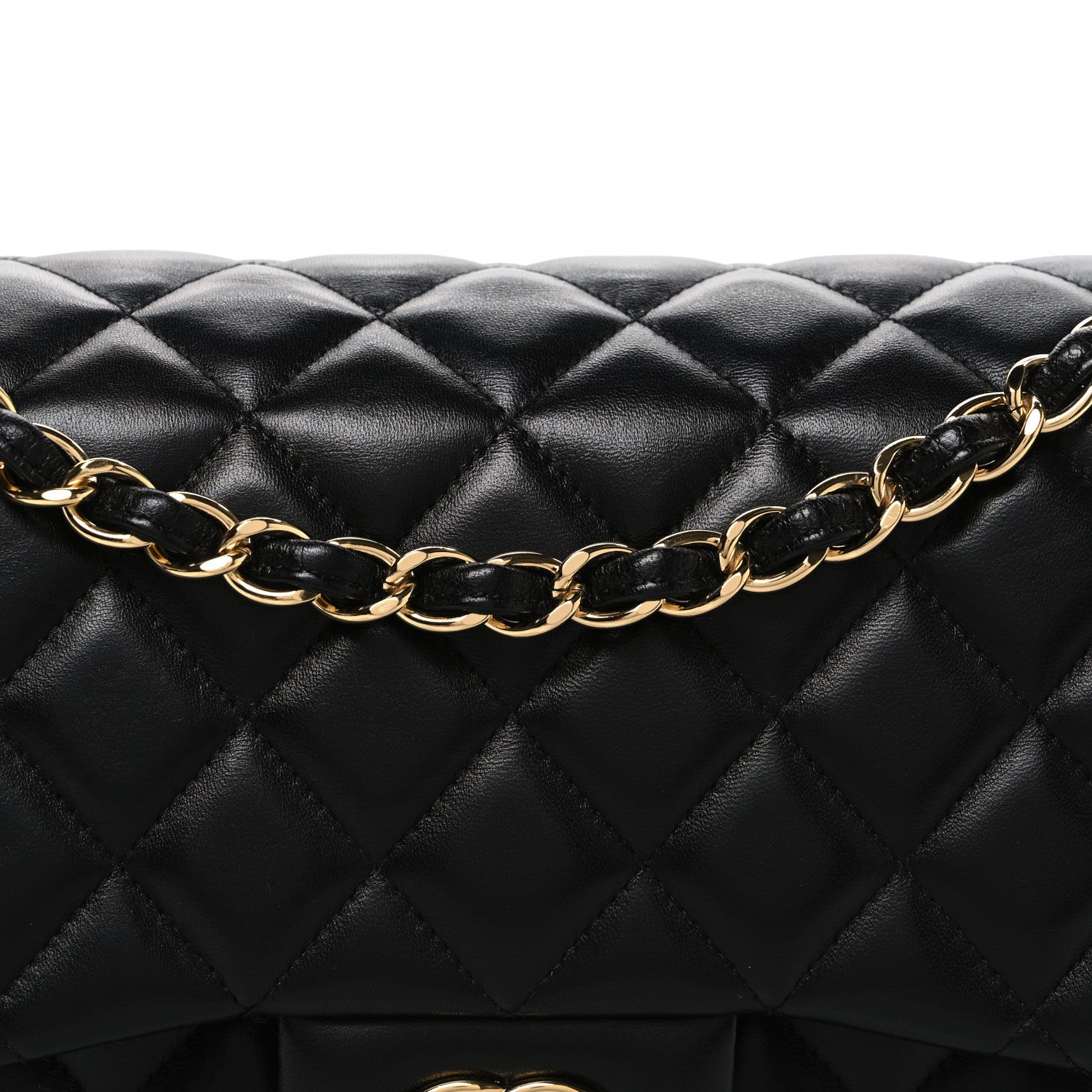 Chanel Lambskin Quilted Jumbo Double Flap Black 8 of 10