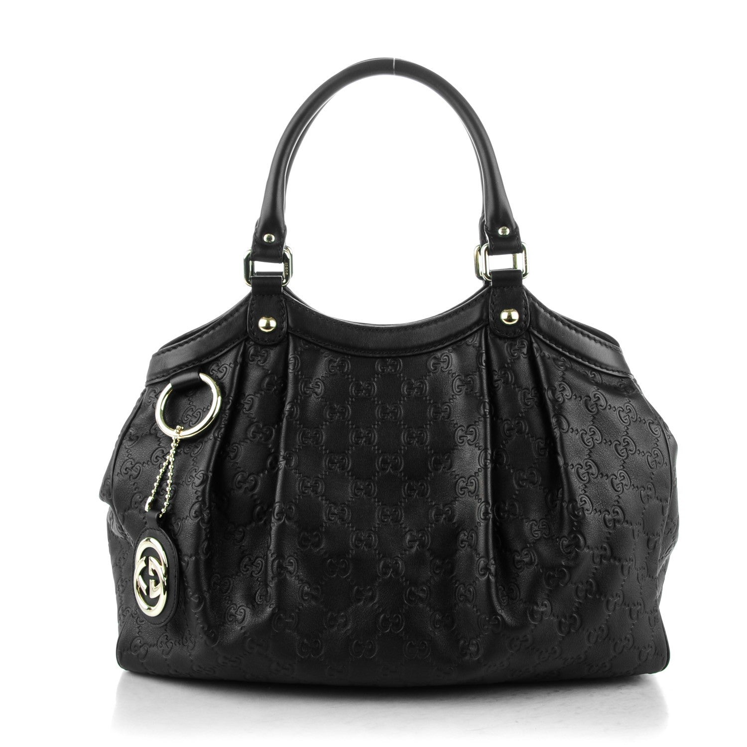 Gucci Guccissima Medium Sukey Tote Black 1 of 8