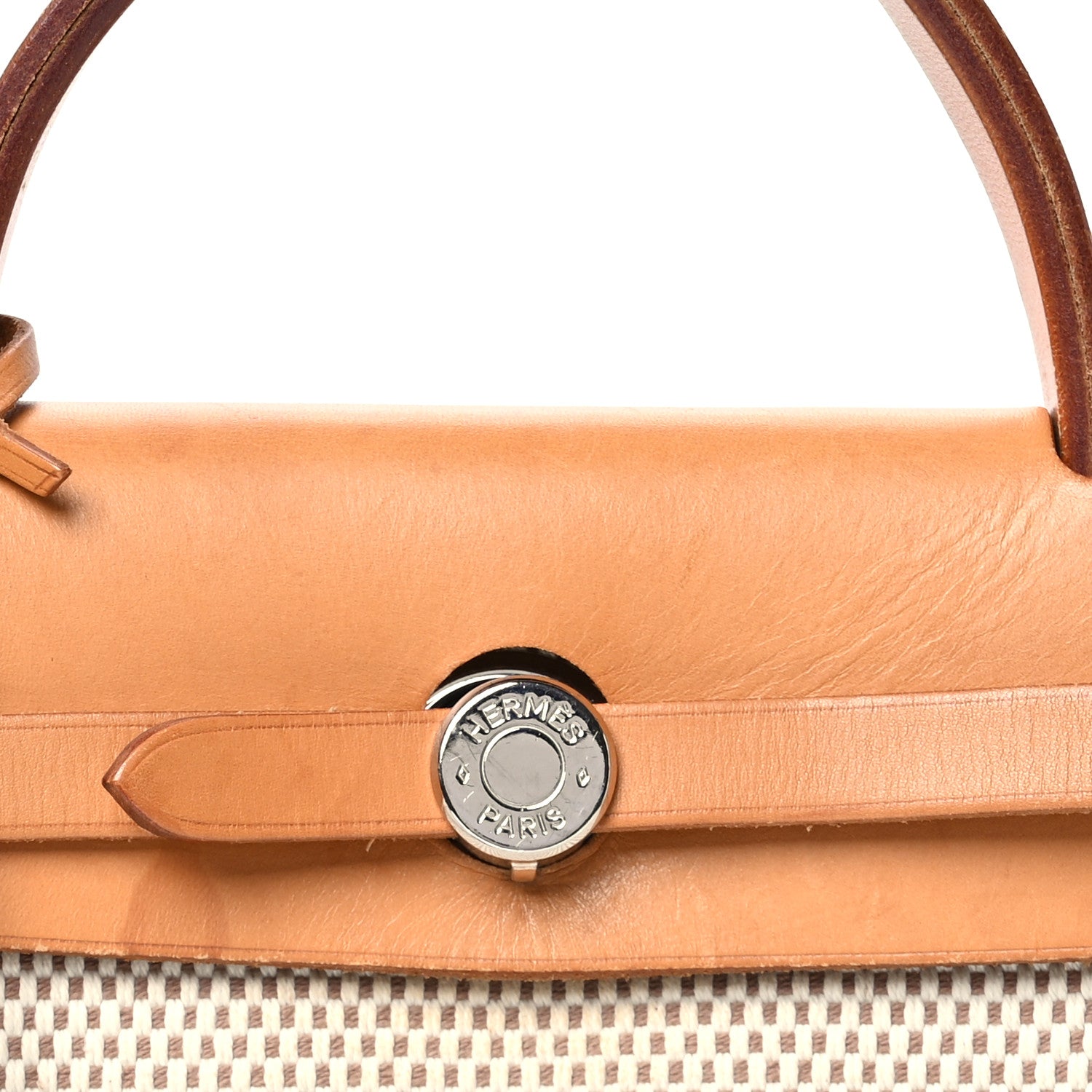 Hermes Toile Vache Calfskin Herbag 30 PM Naturel 9 of 12