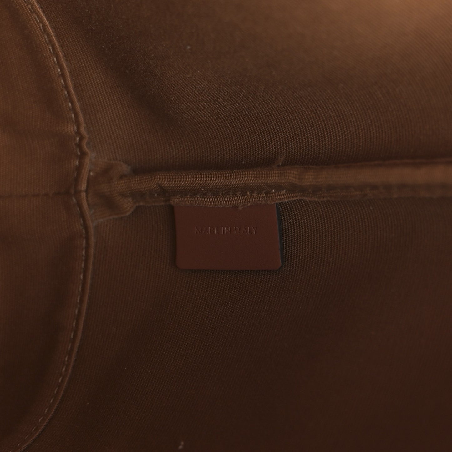 Triomphe Canvas Calfskin Small Cabas Bag Tan