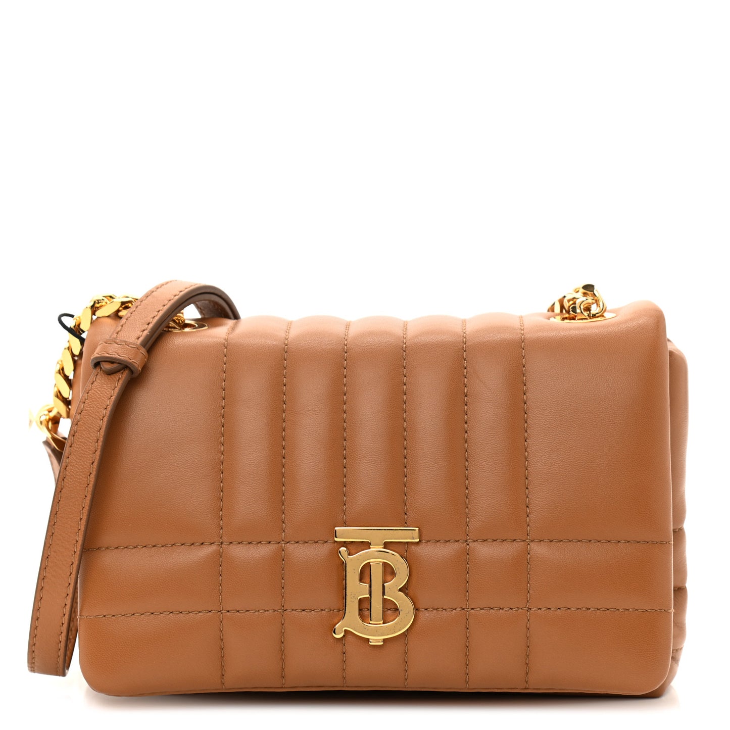 Lambskin Quilted Mini Lola Bag Maple Brown