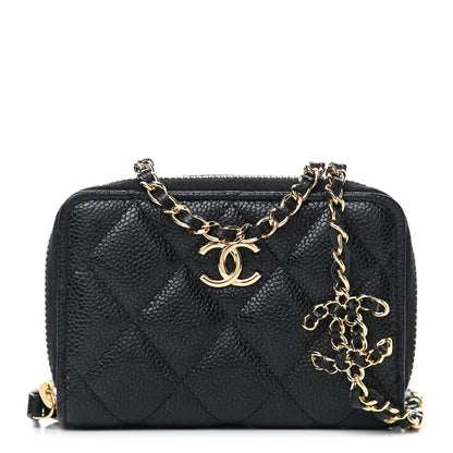 Chanel Caviar Quilted Miss Coco Clutch With Chain Bag Black 1 of 5