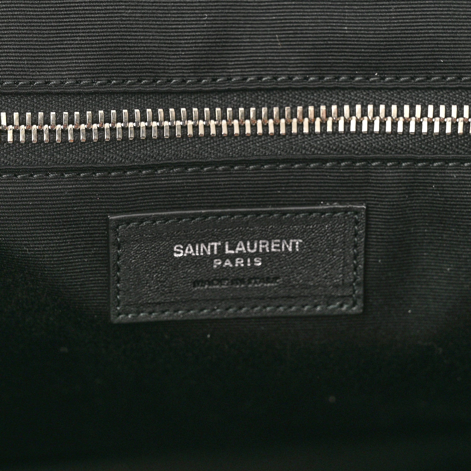 Saint Laurent Raffia Linen Calfskin Rive Gauche Tote Black 6 of 10