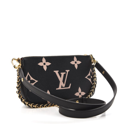 Louis Vuitton Empreinte Monogram Giant Multi Pochette Accessories Black Beige 3 of 10