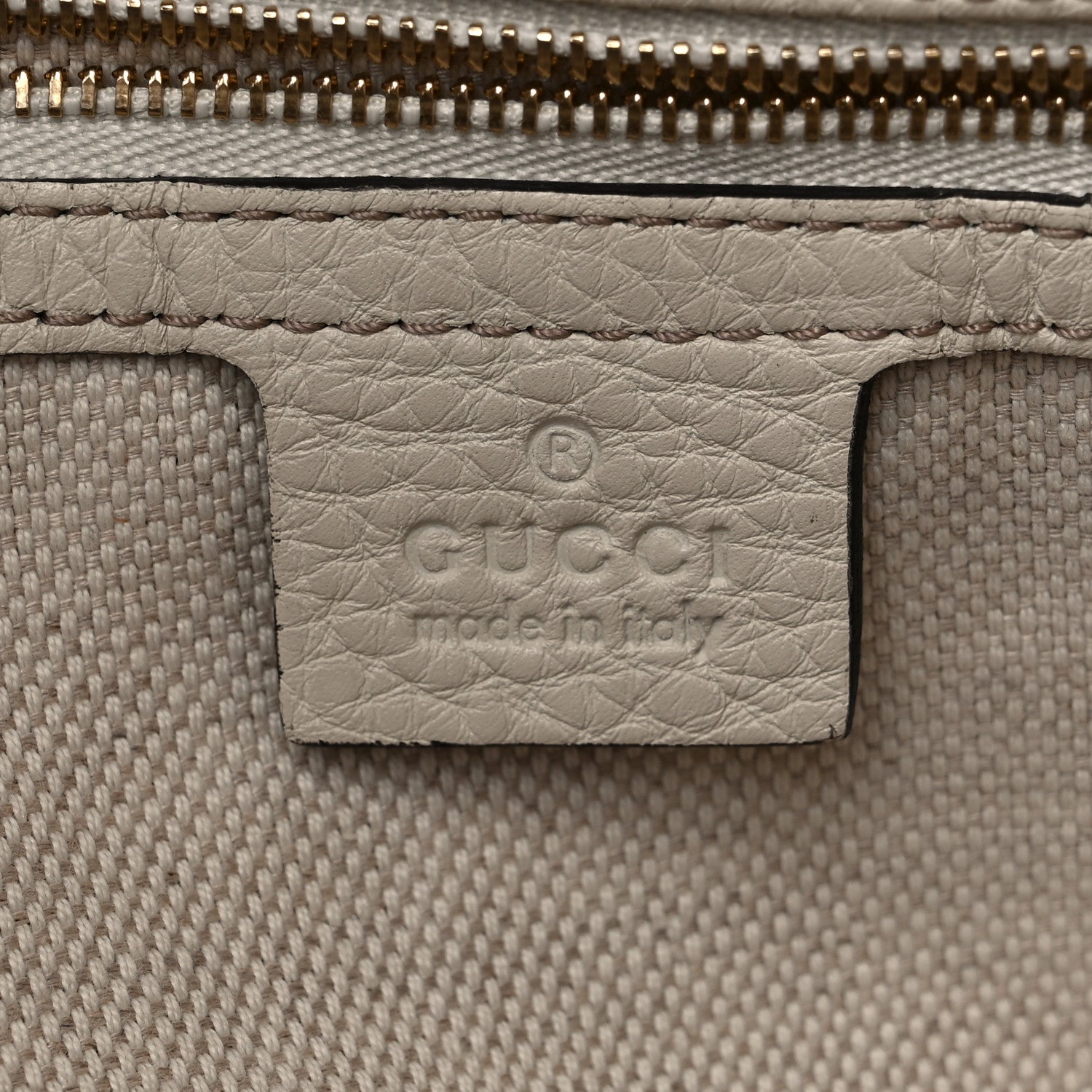 Gucci Pebbled Calfskin Large Soho Shoulder Bag Off White 6 of 19
