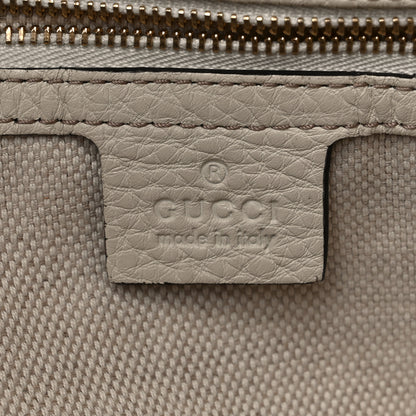 Gucci Pebbled Calfskin Large Soho Shoulder Bag Off White 6 of 19