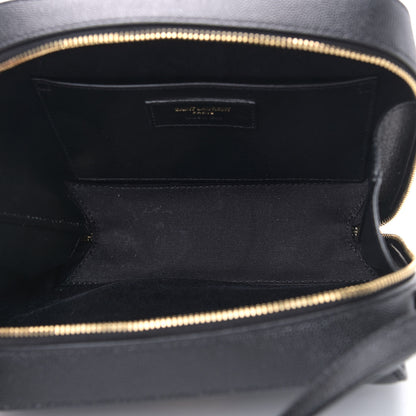 Saint Laurent Grained De Poudre Matelasse Monogram Vicky Camera Bag Black 4 of 7
